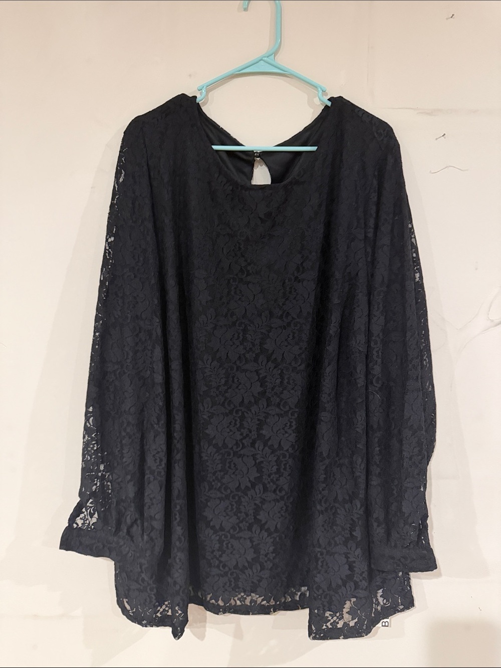 BloomChic Black Lace Long Sleeve Blouse